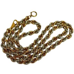 K18 Pt900 ハーフ ネックレス スパイラル