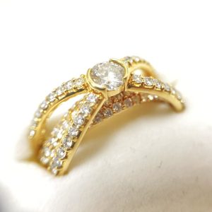 K18 メレダイヤ リング