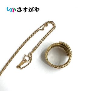 貴金属 アクセサリー K18 750 金 リング ネックレス