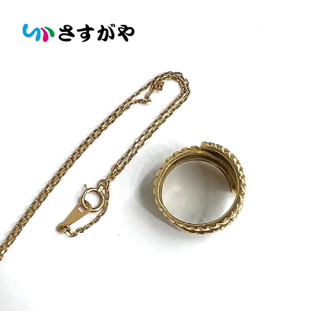 貴金属 アクセサリー K18 750 金 リング ネックレス