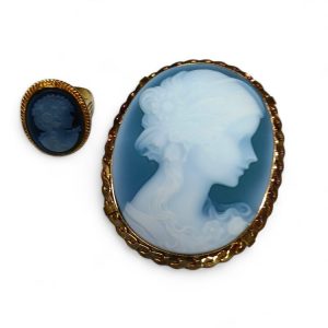 【K18カメオ】18金・ブローチ・リング・貴金属・アクセサリー・ジュエリー