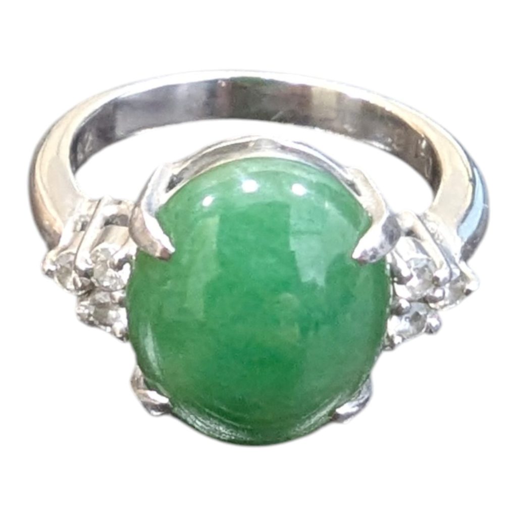 Pt900 翡翠リング