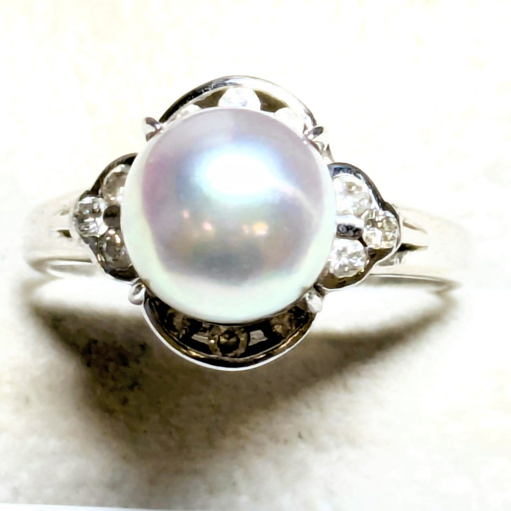 パール　リング　プラチナ