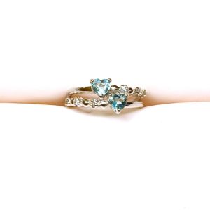 【K18WG リング】18金ホワイトゴールド・アクアマリン・指輪・貴金属・アクセサリー