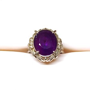 【Pt900 リング】プラチナ900・アメジスト・指輪・貴金属・アクセサリー