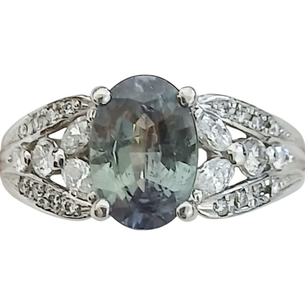 Pt900 プラチナ900 アレキサンドライト リング　札幌市 東区 元町