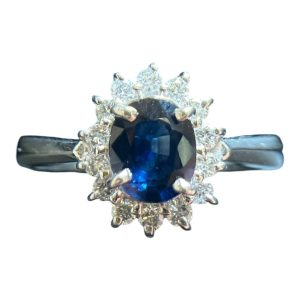 Pt900 サファイア付リング