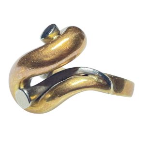 【K18×Pt900 コンビリング】貴金属・アクセサリー・指輪