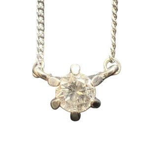 Pt900 ダイヤモンド付ネックレス