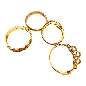 K18(18金) 750 YG 石なしリング4点おまとめ 札幌市西区