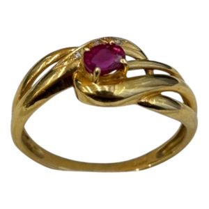 K18 18金 750 ルビー リング