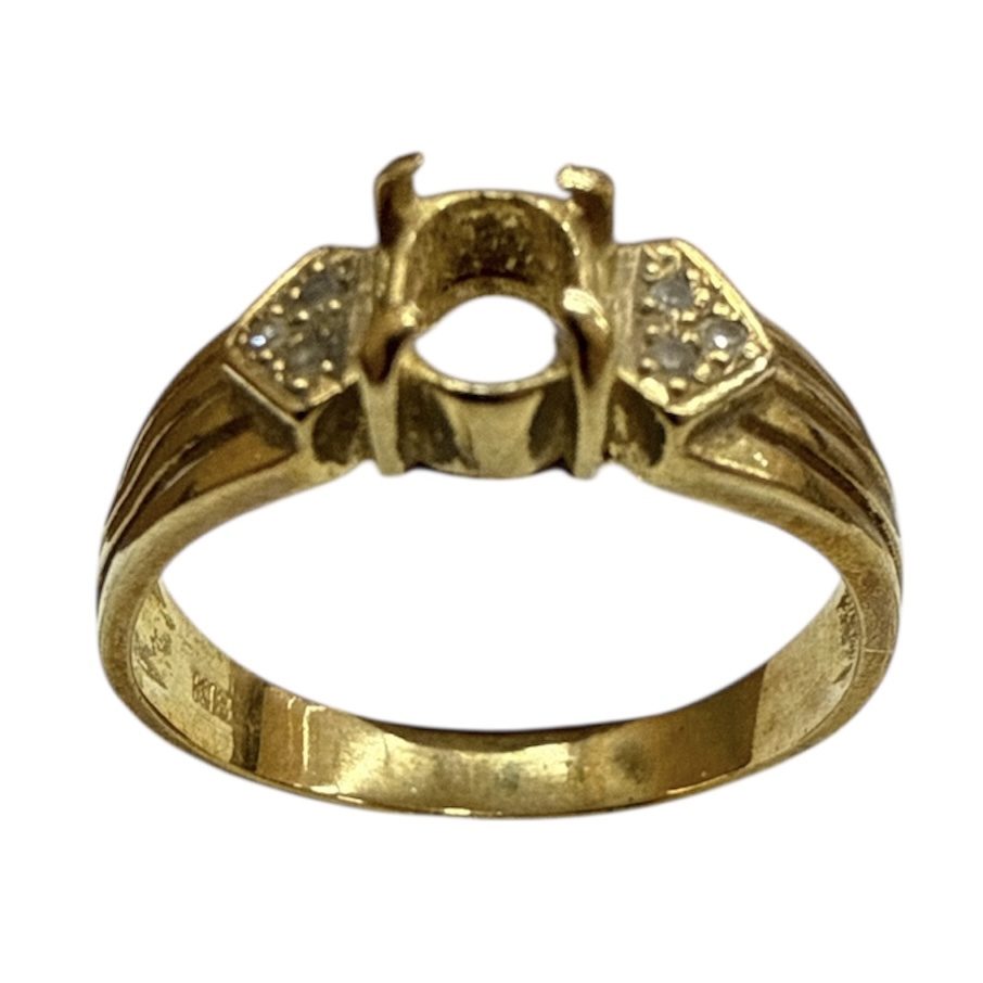 K18 18金 リング メレダイヤ 石外れ