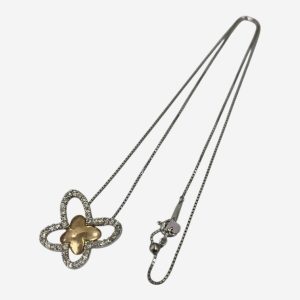 K18WG メレダイヤ付きネックレス