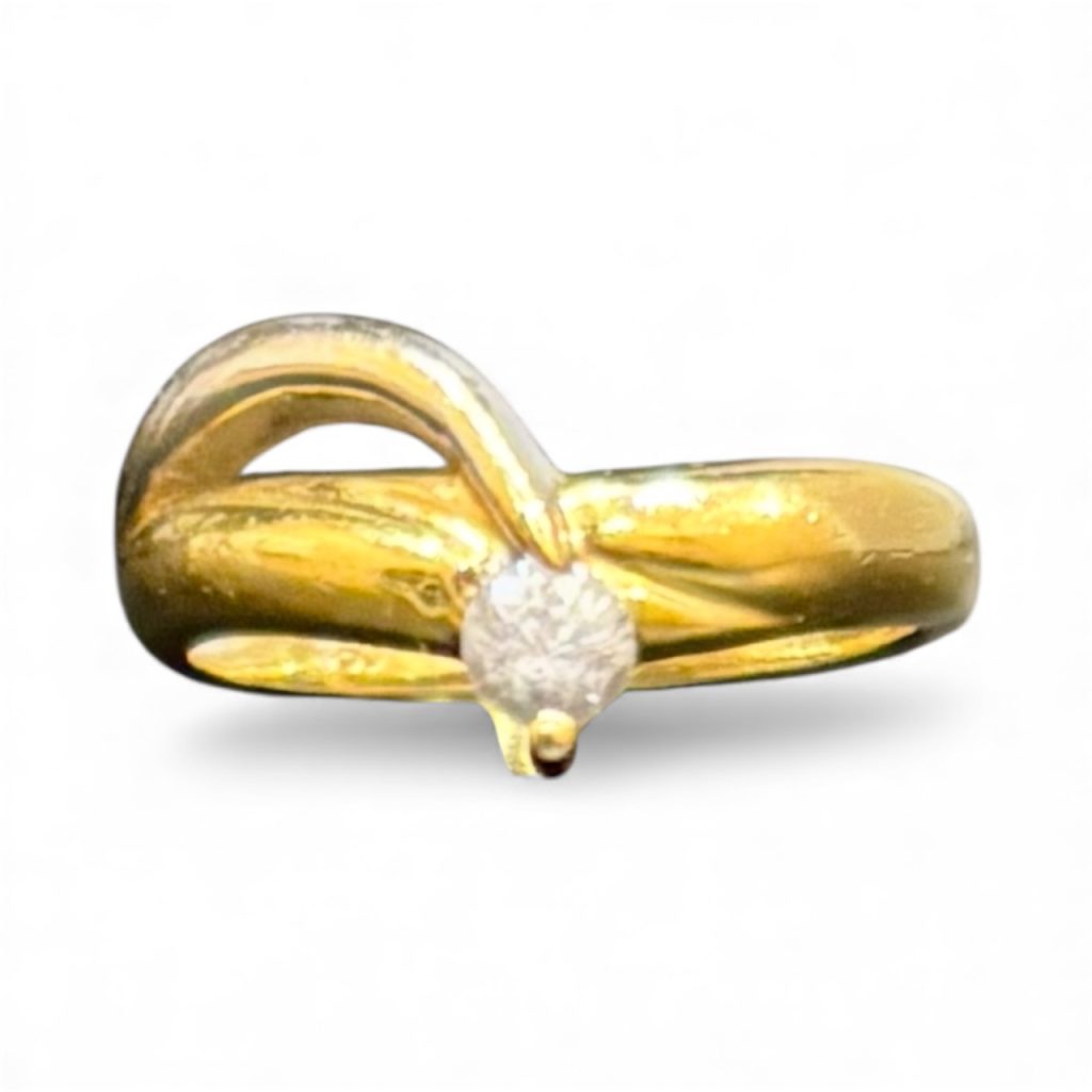 K18 リング 石あり 18金 アクセサリー