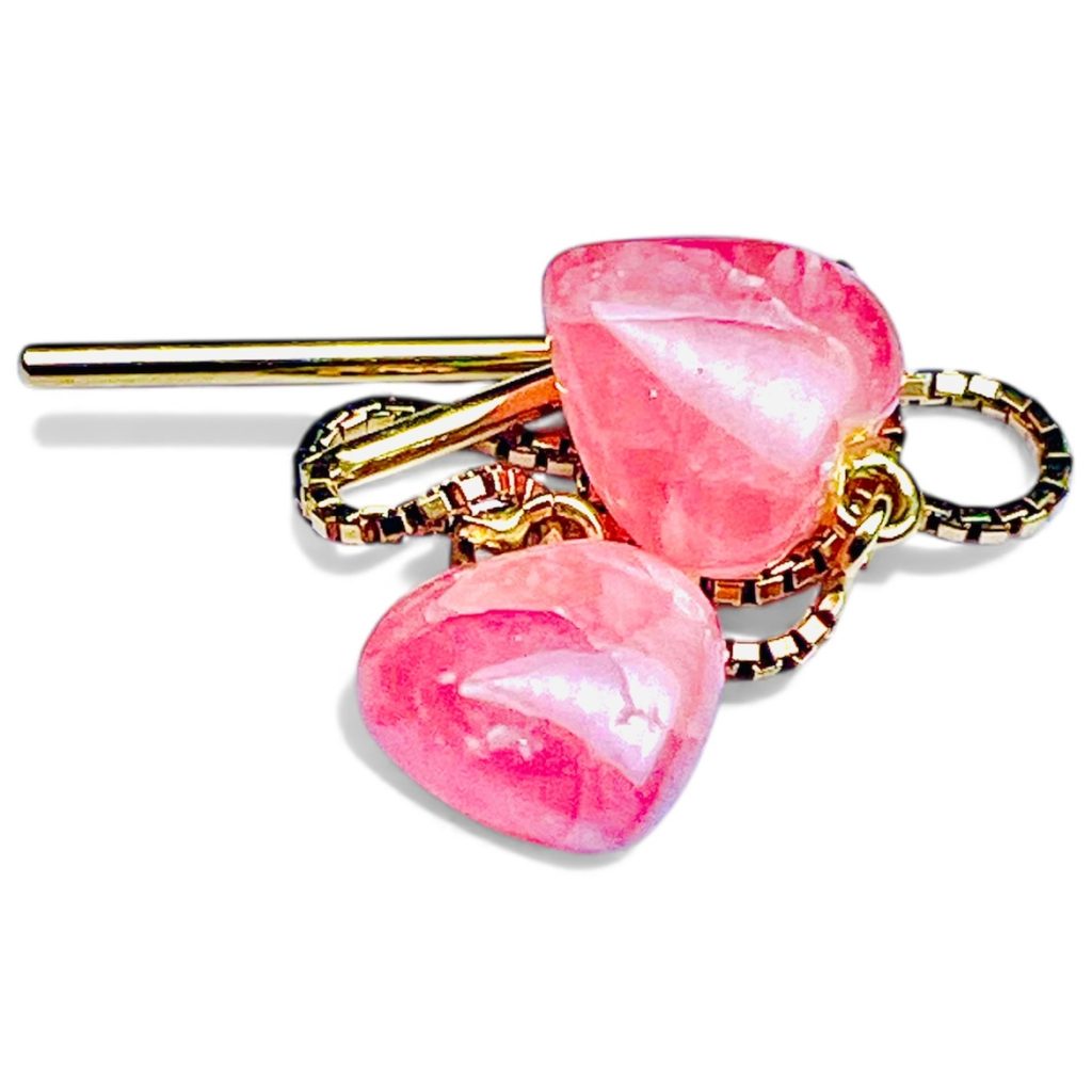 ハート付き K18 ピアス