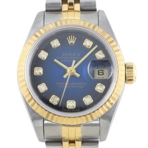 Rolex ロレックス デイトジャスト レディース 10P ダイヤ 宝石 時計 コンステレーション K18 ステンレス ゴールド １８金