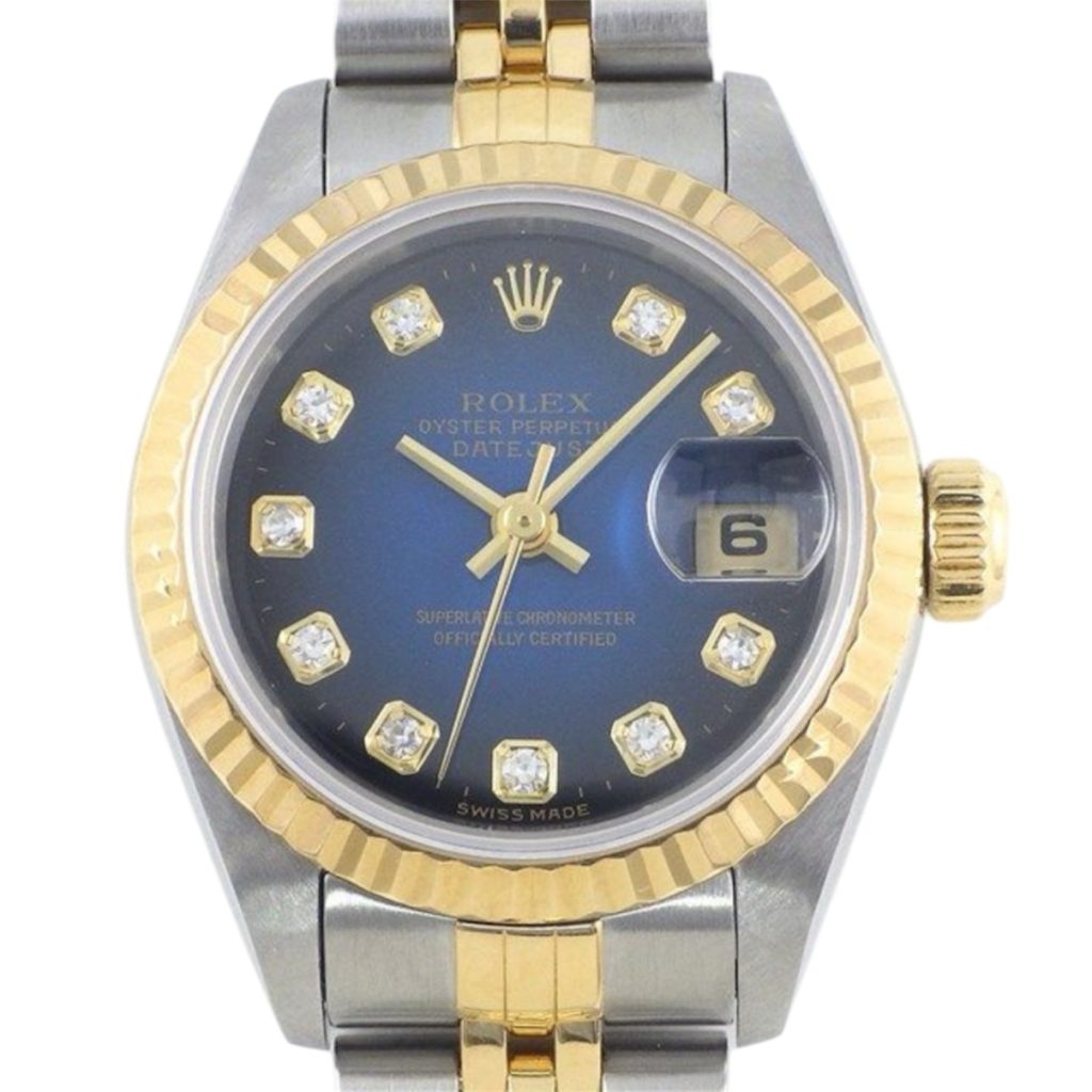 Rolex ロレックス デイトジャスト レディース 10P ダイヤ 宝石 時計 コンステレーション K18 ステンレス ゴールド １８金