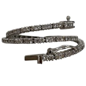 K18WG（18金ホワイトゴールド） メレダイヤ付き ブレスレット