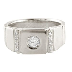 Pt850（プラチナ850）ダイヤ付きリング