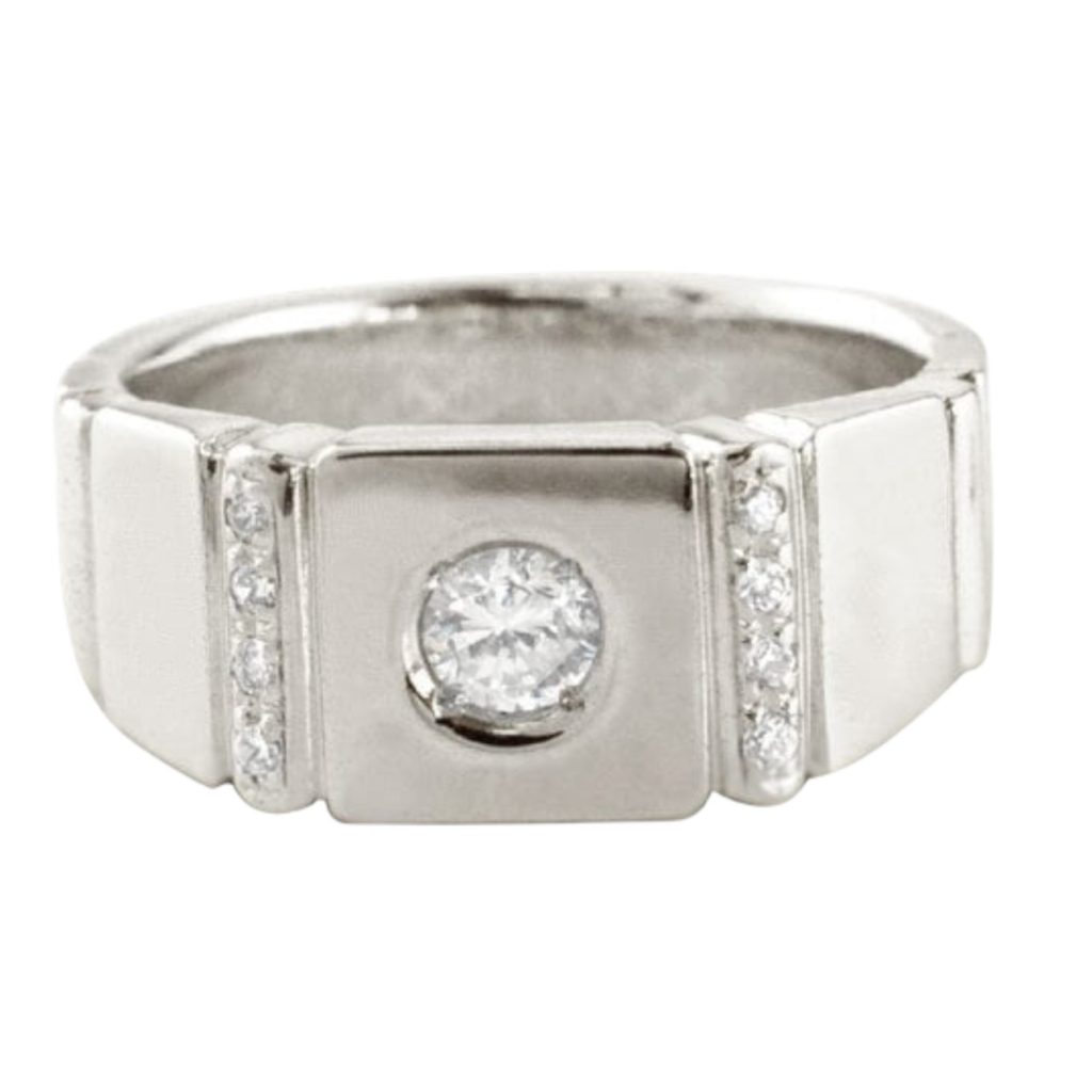 Pt850（プラチナ850）ダイヤ付きリング