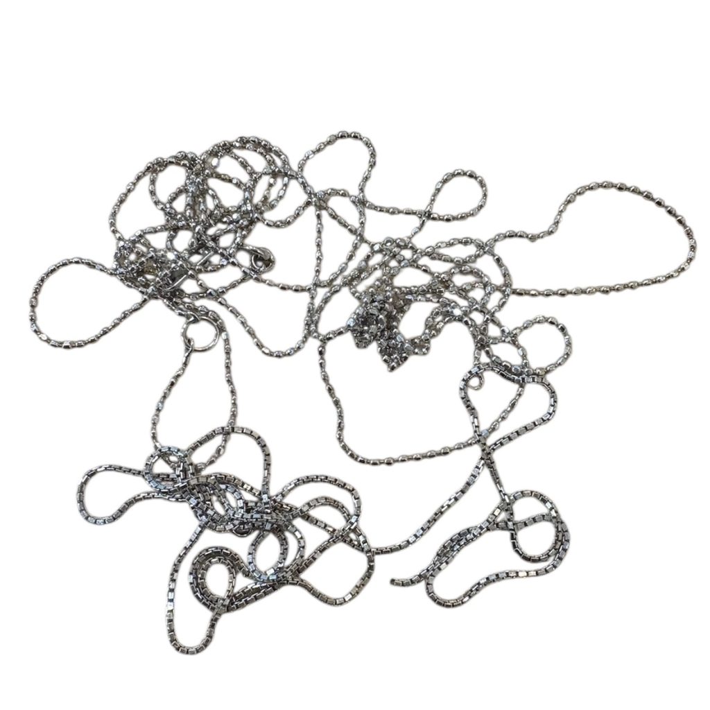 K14WG ( 14金ホワイトゴールド ) ちぎれた ネックレス　まとめ