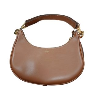 アヴァ CELINE レザー ショルダーバッグ ブラウン【Aランク】