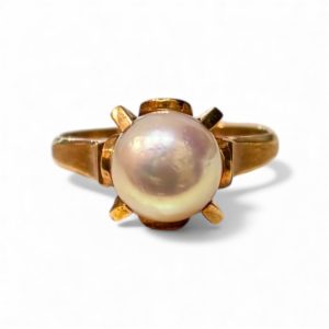 K18 リング 石あり 18金 アクセサリー パール