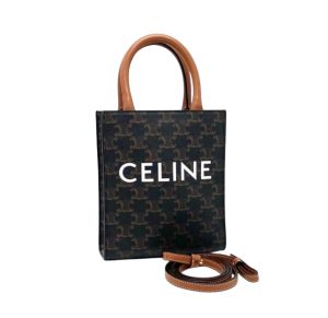 CELINE セリーヌ ミニ バーティカルカバ レザー ハンド ショルダー バッグ