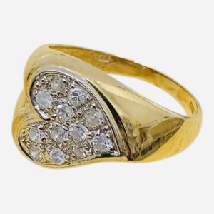 K18 18金 リング メレダイヤ