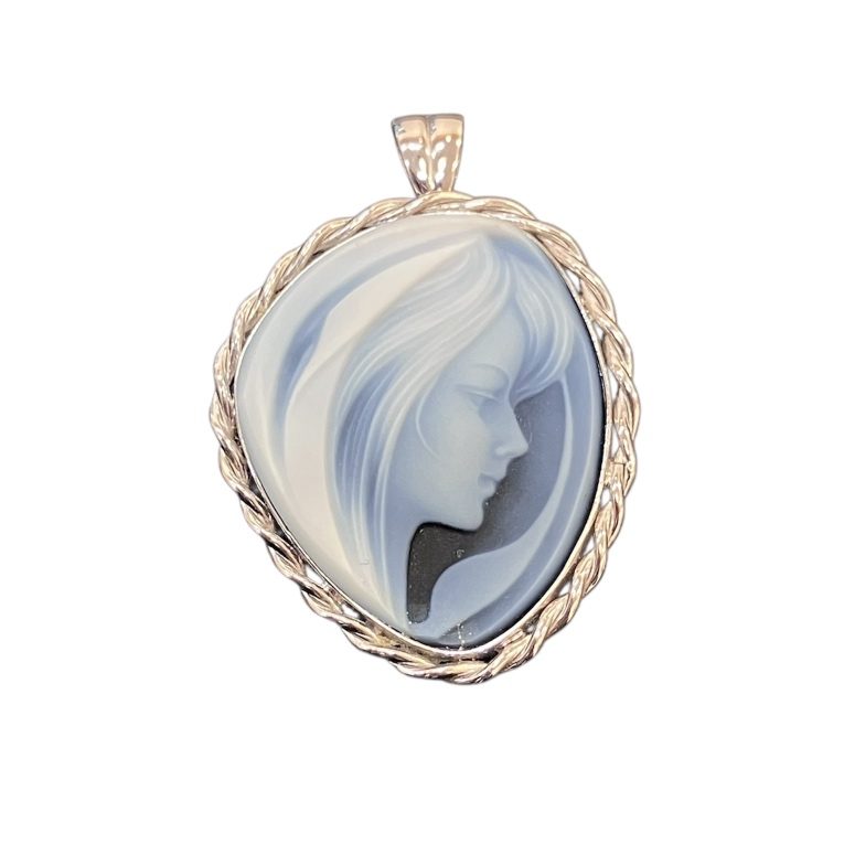 カメオ K18WG 18金ホワイトゴールド 750 トップ