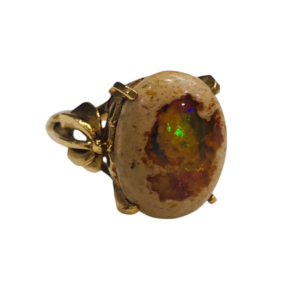 K18(18金)　カンテラオパール　リング