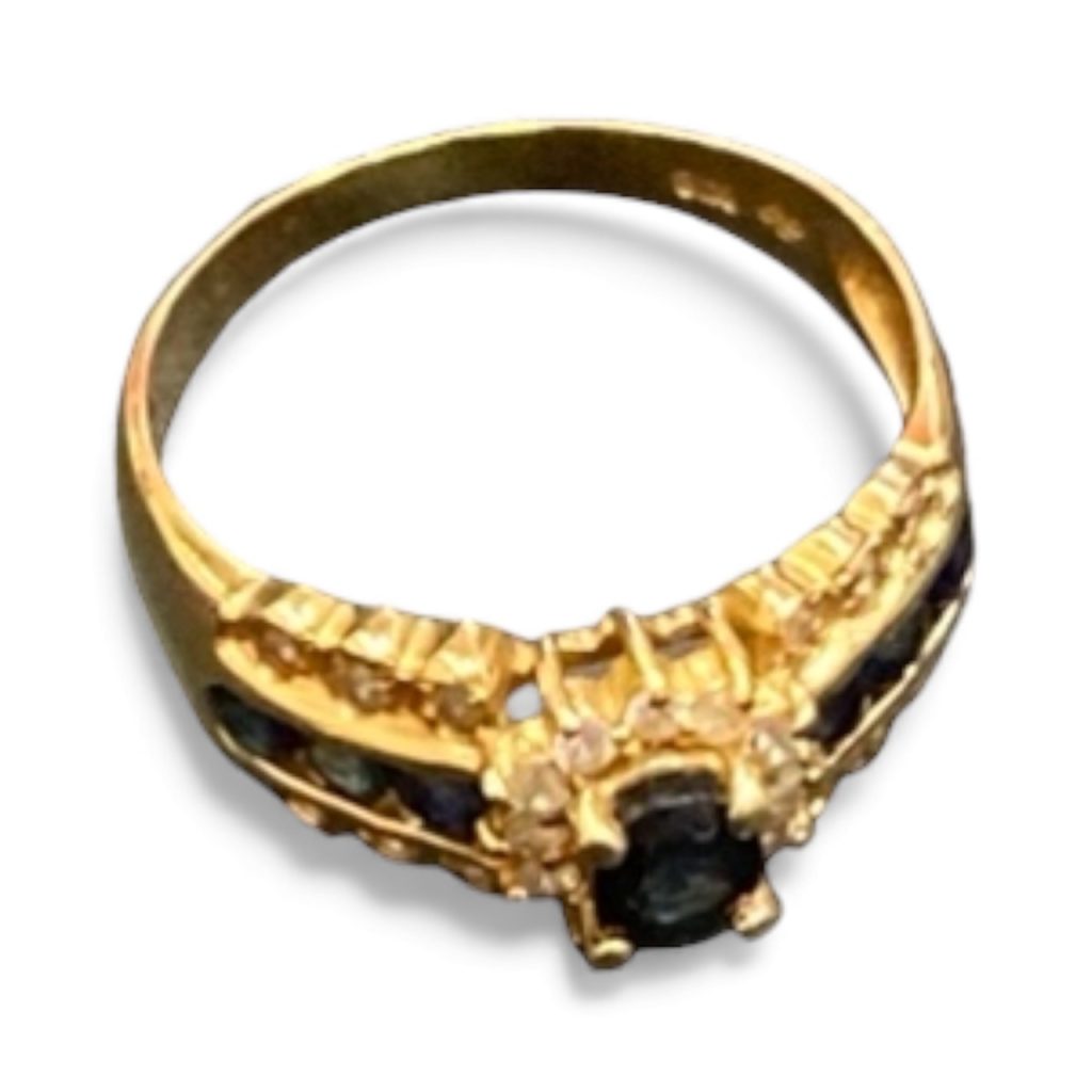 K18　タンザナイト　ダイヤ　付き　リング