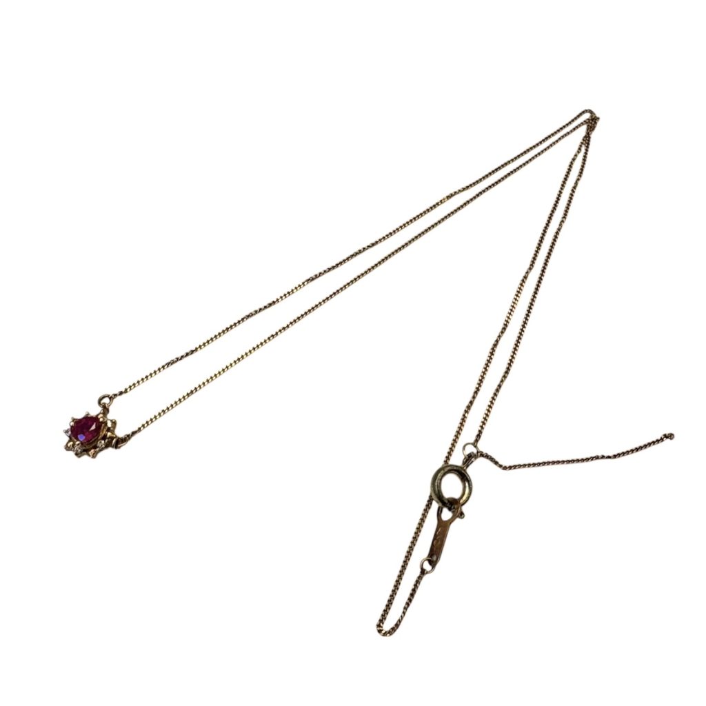 【K18 (18金)】ルビー ネックレス