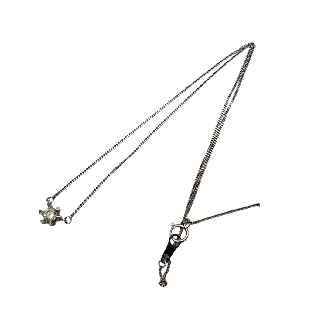 【Pt850 (プラチナ)】ダイヤ ネックレス