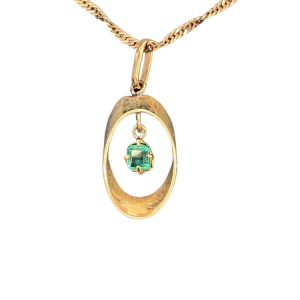 エメラルド K18 18金 750 ネックレス