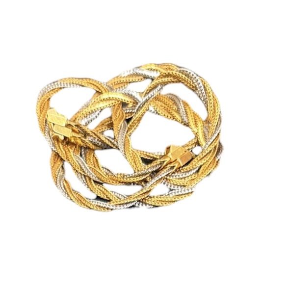 K18/Pt850 ネックレス コンビ