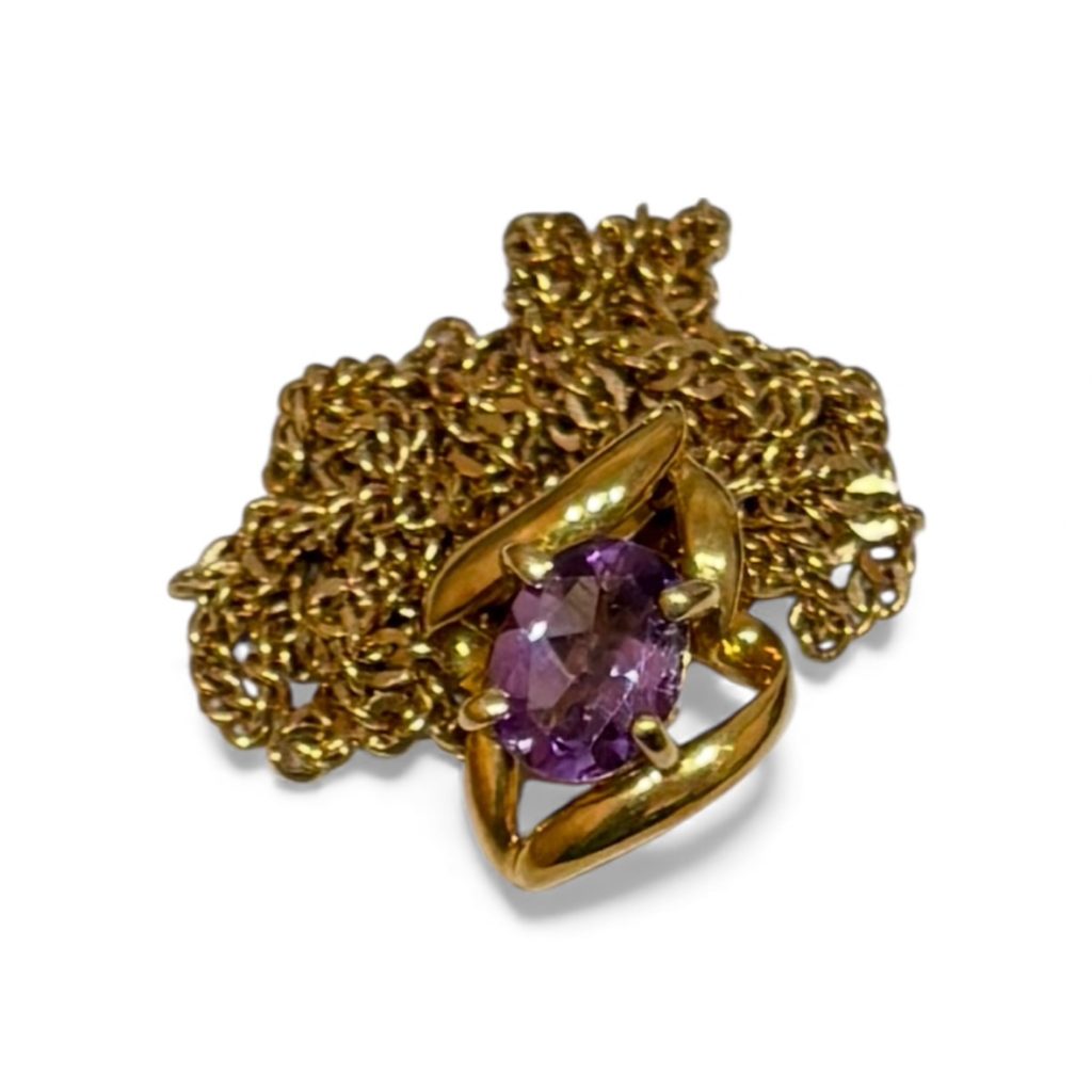 K18 ネックレス 石あり 18金 アクセサリー