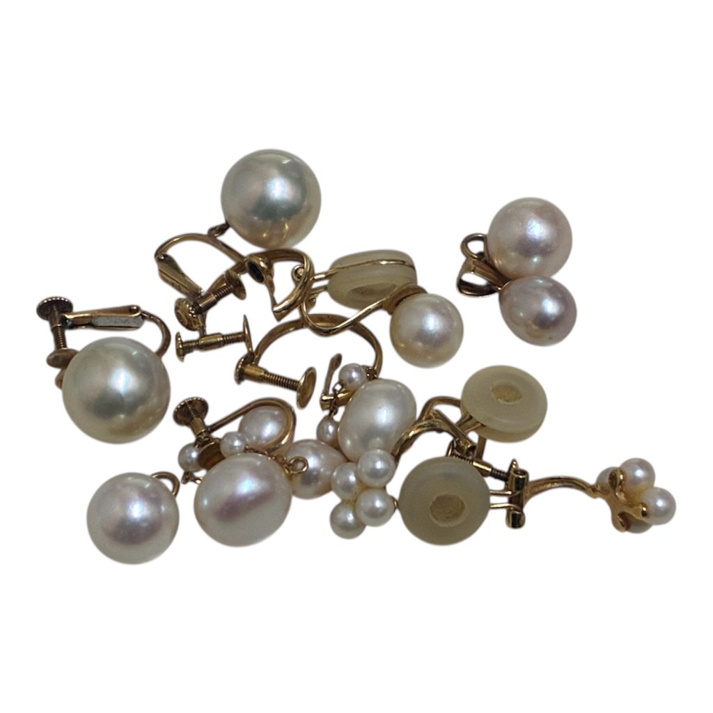 ★買取専門店さすがや 元町店｜K18 パールピアスまとめ ★