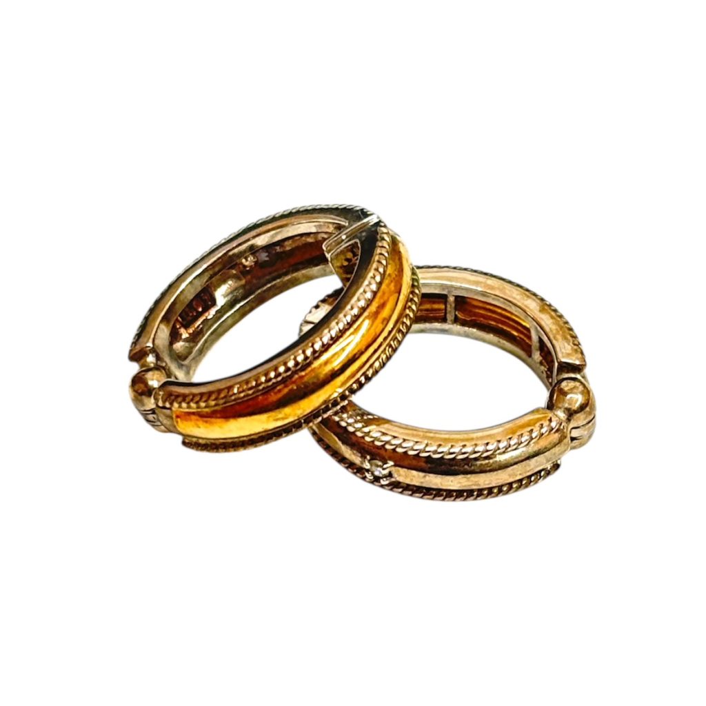 K18/SV925　金　シルバー　イヤリング