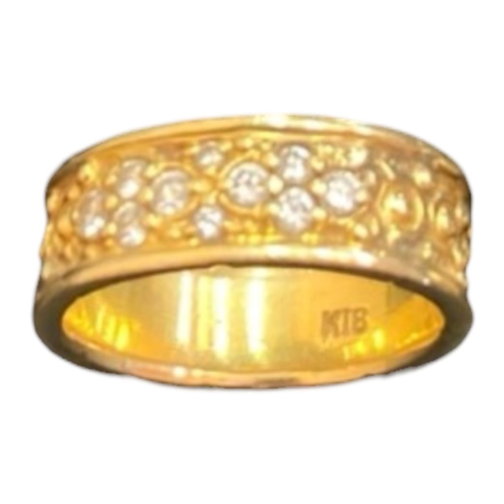 K18　ダイヤモンドつきリング　指輪　18金　買取り