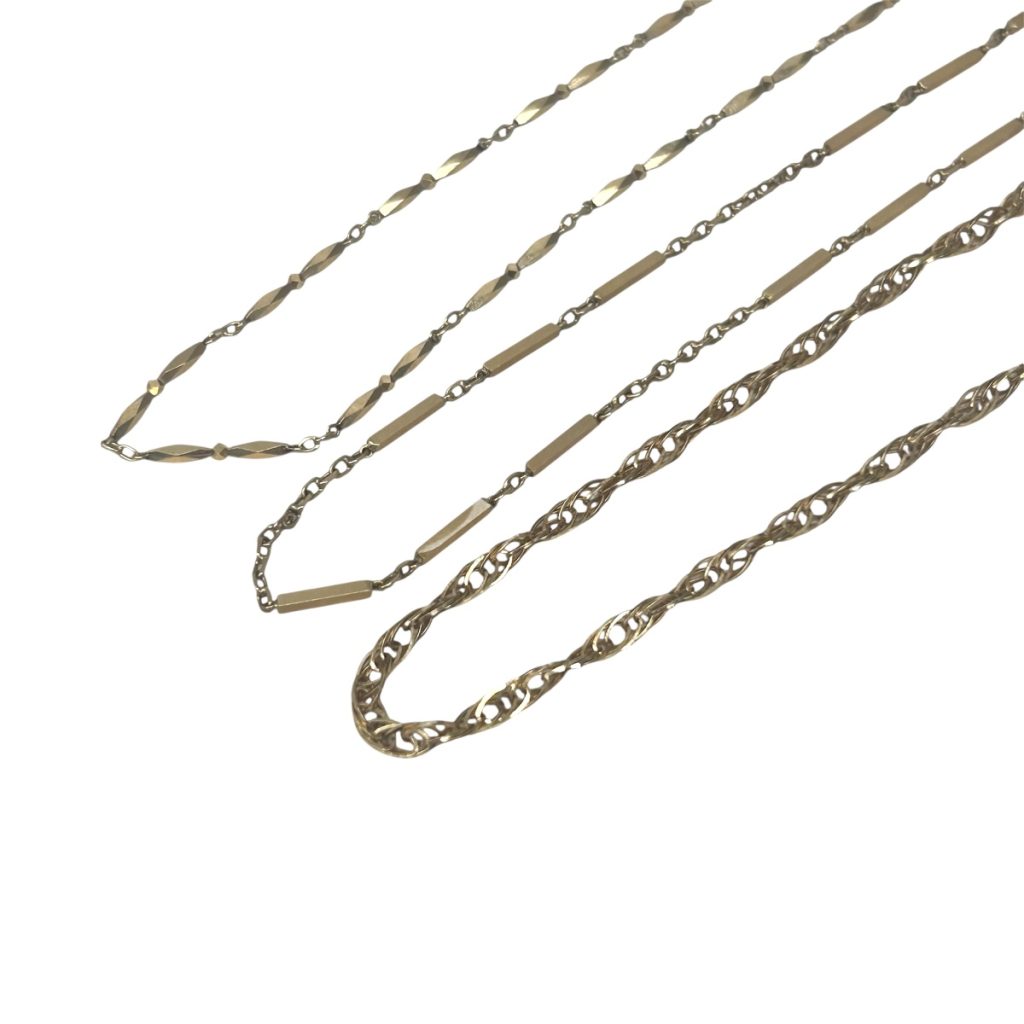 函館市でK18ネックレス3点セットを高価買取　デザイン性も加味した査定