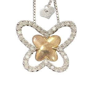 メレダイヤ K18 18金 750 デザインネックレス