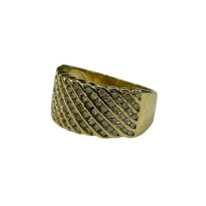 K18 18金 メレダイヤ付きリング