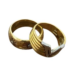 K18リング／K18×Pt900コンビリング