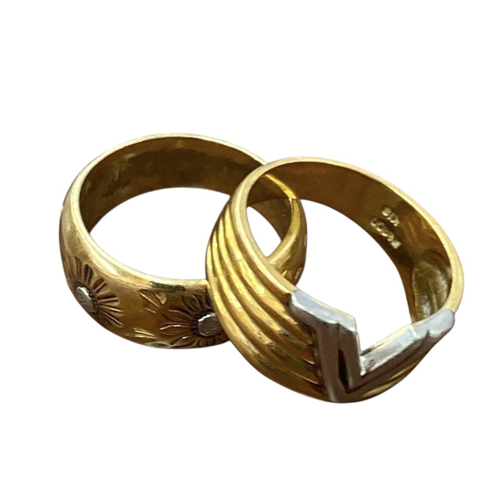 K18リング／K18×Pt900コンビリング