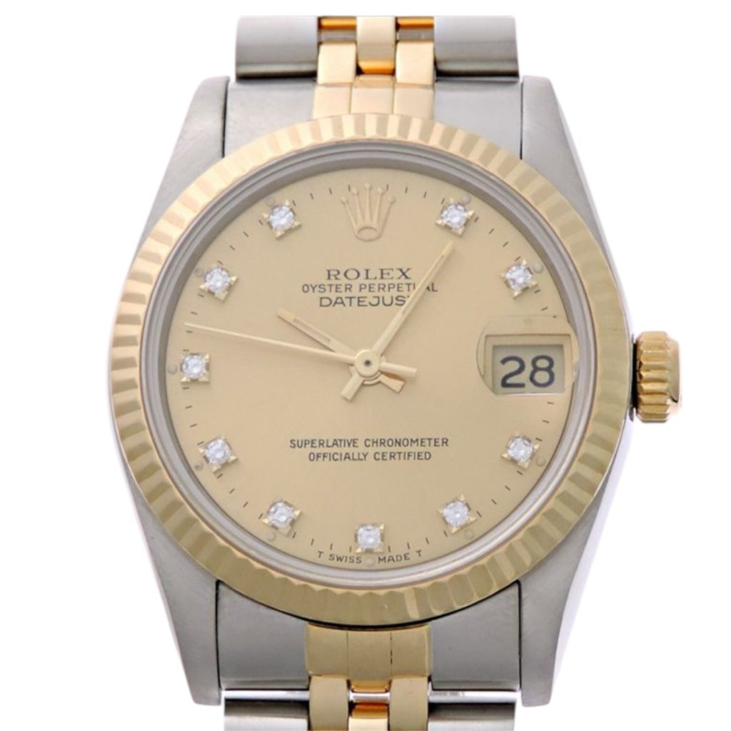 Rolex ロレックス デイトジャスト コンビ×10Pダイヤ  シャンパンダイヤル