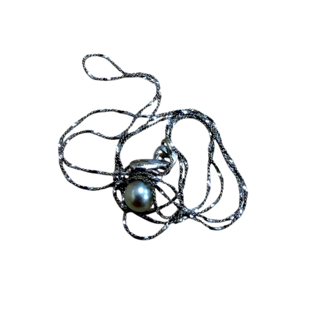 K18WG 18金ホワイトゴールド パール ネックレス 山形市