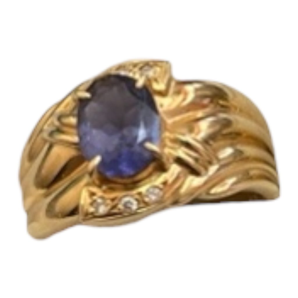 K18 タンザナイト付き　リング　買取り