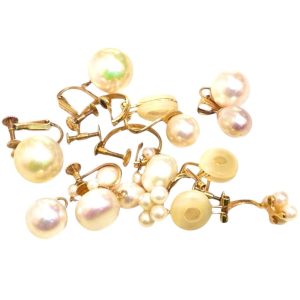 K18 18金 750 パールピアスまとめ 　札幌市 東区 元町