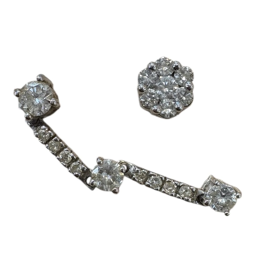 K18WG ( 18金ホワイトゴールド )石あり　トップ